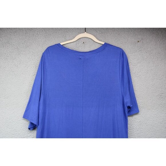 Greige Dazzling Blue Tee-Shirt Dress-Size 1X-New with Tags - Picture 10 of 11